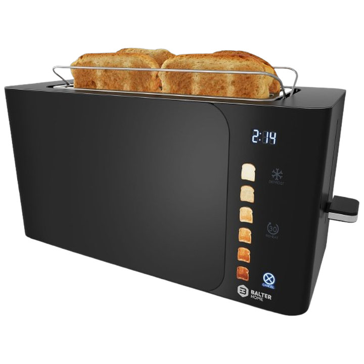 Balter Langschlitztoaster TS-44 (4 Scheiben) – Doppellangschlitz aus Edelstahl