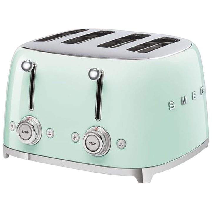 Smeg 50's Retro Style TSF03 (Pastellgrün, 4 Scheiben) – 4-Schlitz aus Retro-Stahl