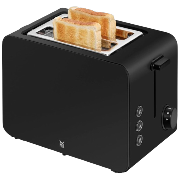 WMF Stelio Toaster (matt schwarz) – 2-Schlitz aus Edelstahl-Mix